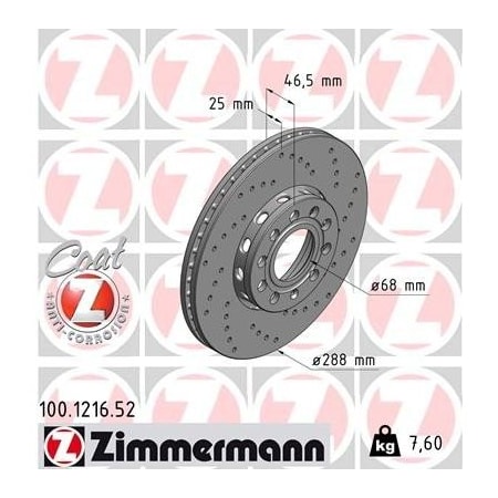 Zimmermann Brake Disc - Sport, 100121652 100121652